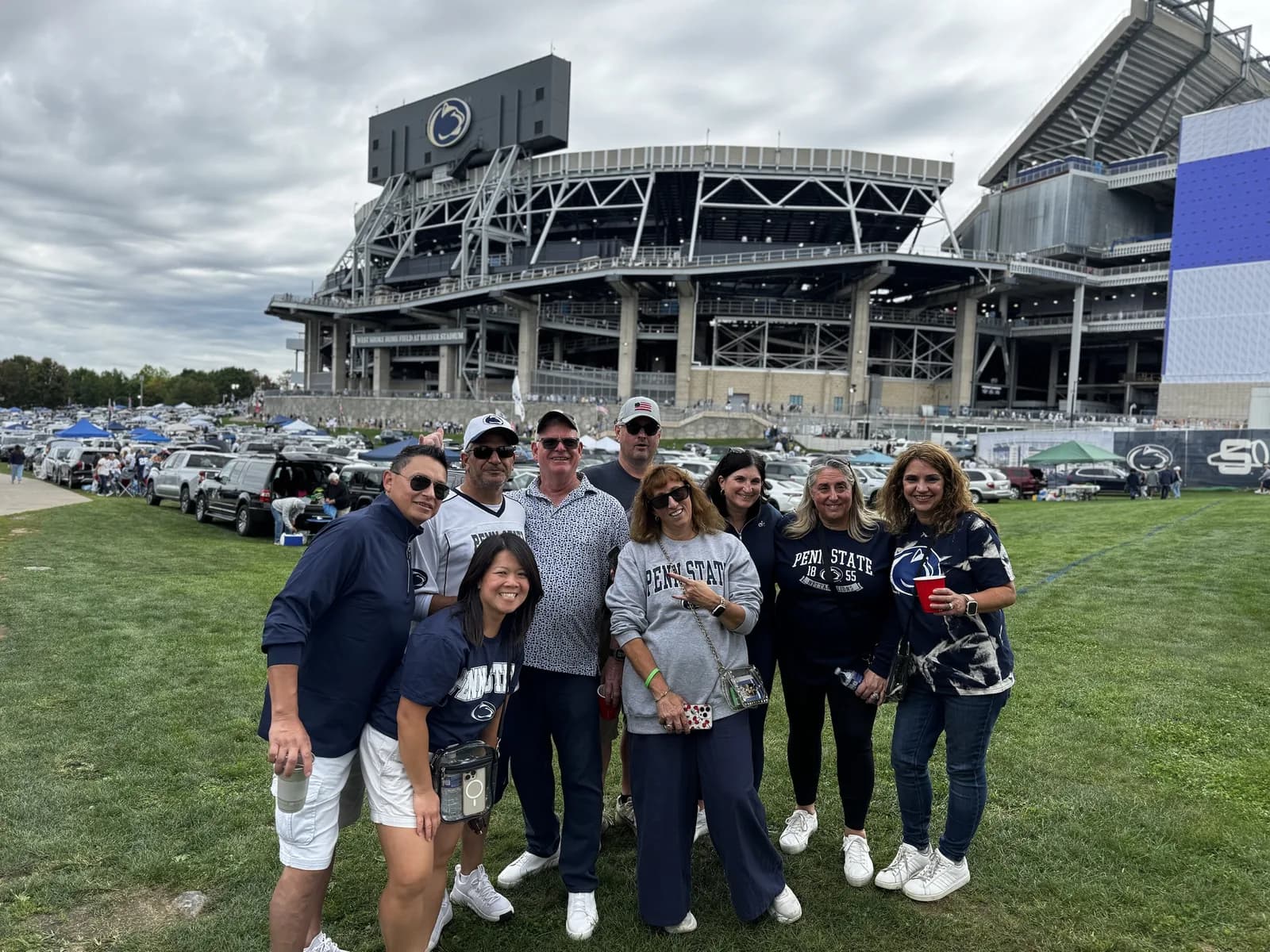 LOT 12, BEAVER STADIUM. NINE OF US, ONE NOON KICKOFF, ONE VAN HOME.
