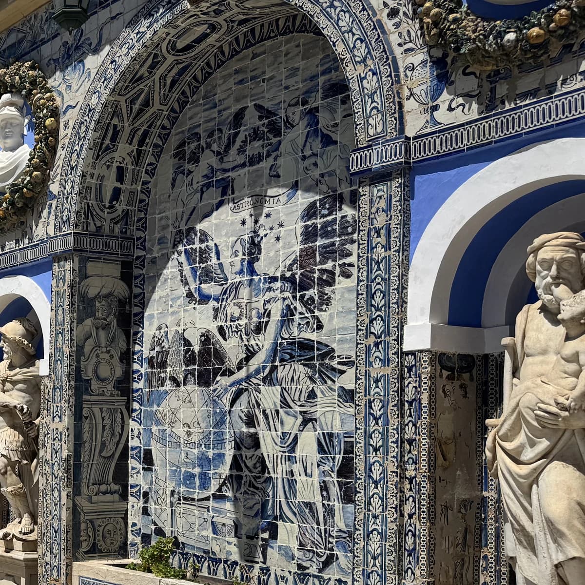 THE DETAIL. BLUE TILE, OLDER THAN THE U.S.